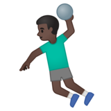 玩手球的男人：深色肤色emoji素材一 160x160像素