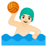 男子水球：浅肤色emoji素材一 160x160像素
