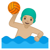 男子水球：中浅肤色emoji素材一 160x160像素