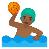 男子水球：中深色肤色emoji素材一 160x160像素