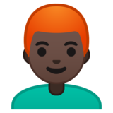 男士：深色肤色，红色头发emoji素材一 160x160像素