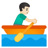 男子划艇：浅肤色emoji素材一 160x160像素