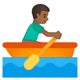男子划艇：中等深色肤色emoji素材一 160x160像素