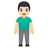 男士站立：浅肤色emoji素材一 160x160像素