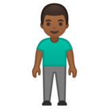 男士站立：中黑肤色emoji素材一 160x160像素