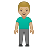 男士站立：中浅肤色emoji素材一 160x160像素