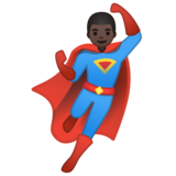 男超人：黑肤色emoji素材一 160x160像素