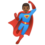 男超人：中黑肤色emoji素材一 160x160像素