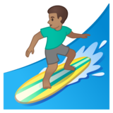 男子冲浪：中等肤色emoji素材一 160x160像素