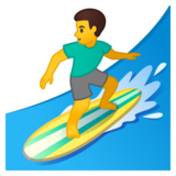 男子冲浪emoji素材一 160x160像素