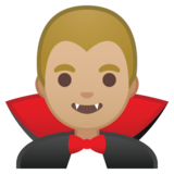 男吸血鬼：中等浅肤色emoji素材一 160x160像素