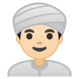 戴头巾的男人：浅肤色emoji素材一 160x160像素