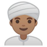 戴头巾的男士：中等肤色emoji素材一 160x160像素