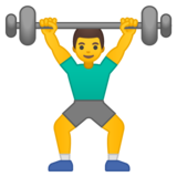 载人举重emoji素材一 160x160像素
