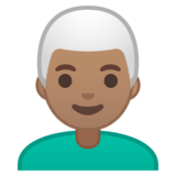 男士：中等肤色，白发emoji素材一 160x160像素
