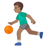 打球的男人：中等肤色emoji素材一 160x160像素