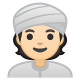 戴头巾者：浅肤色emoji素材一 160x160像素