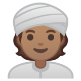 戴头巾者：中等肤色emoji素材一 160x160像素