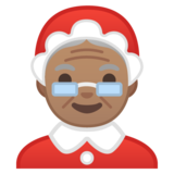 女圣诞老人：中等肤色emoji素材一 160x160像素