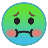 恶心、绿色的脸emoji素材一 160x160像素