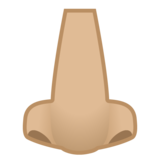 鼻子：中浅肤色emoji素材一 160x160像素