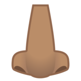 鼻子：中等肤色emoji素材一 160x160像素