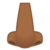 鼻子：中黑肤色emoji素材一 160x160像素