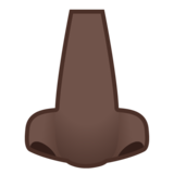 鼻子：深色肤色emoji素材一 160x160像素