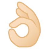 OK手：浅肤色emoji素材一 160x160像素