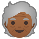 老年人：中暗肤色emoji素材一 160x160像素