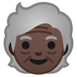 老年人：暗肤色emoji素材一 160x160像素