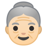 老妇人：浅肤色emoji素材一 160x160像素