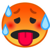 通红的脸emoji素材一 160x160像素