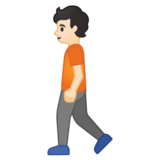 行走的人：浅肤色emoji素材一 160x160像素