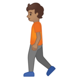 行走的人：中等肤色emoji素材一 160x160像素