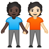 手牵手：深色肤色，浅色肤色emoji素材一 160x160像素