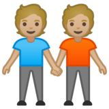 手牵手：中浅肤色emoji素材一 160x160像素
