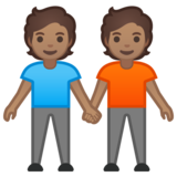 手牵手：中等肤色emoji素材一 160x160像素