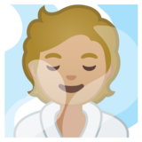 潮湿房间的人：中等浅肤色emoji素材一 160x160像素