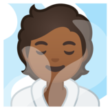 潮湿房间的人：中等深色肤色emoji素材一 160x160像素