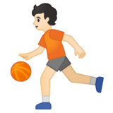 打球的人：浅肤色emoji素材一 160x160像素