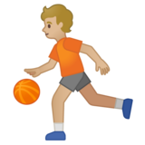 打球的人：中浅肤色emoji素材一 160x160像素