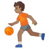 打球的人：中等肤色emoji素材一 160x160像素