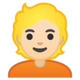 人物：浅肤色，金发emoji素材一 160x160像素