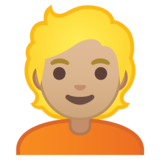 人物：中浅肤色，金发emoji素材一 160x160像素