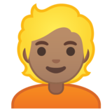 人物：中等肤色，金发emoji素材一 160x160像素
