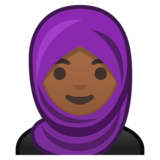 头巾女性：中深色肤色emoji素材一 160x160像素
