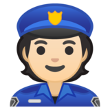 警官：浅肤色emoji素材一 160x160像素