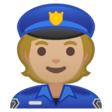 警官：中浅肤色emoji素材一 160x160像素