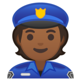 警官：中黑肤色emoji素材一 160x160像素
